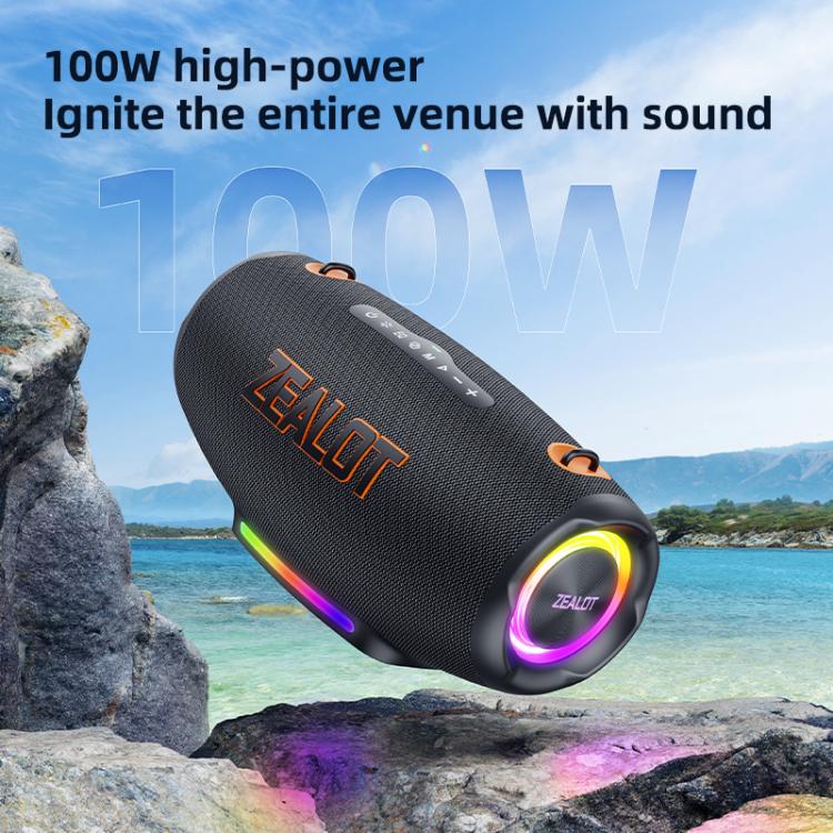 Zealot S127 100W Tragbarer bunter Bluetooth-Lautsprecher für draußen