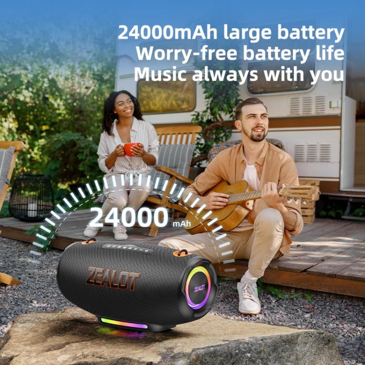 Zealot S127 100W Tragbarer bunter Bluetooth-Lautsprecher für draußen