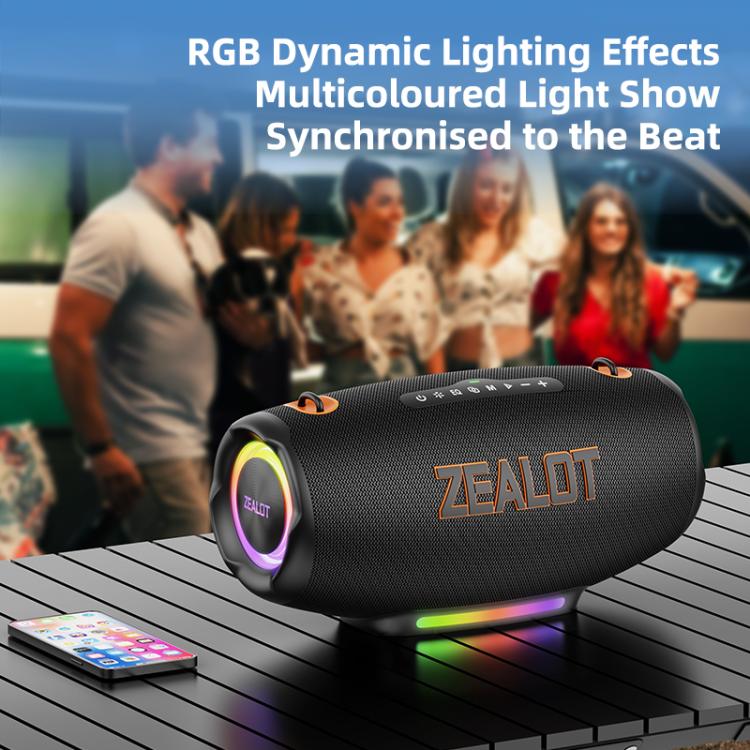 Zealot S127 100W Tragbarer bunter Bluetooth-Lautsprecher für draußen