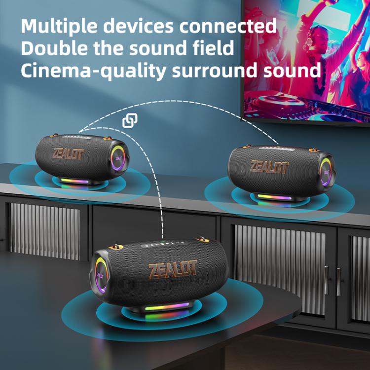 Zealot S127 100W Tragbarer bunter Bluetooth-Lautsprecher für draußen