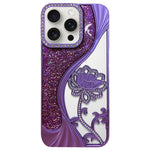 Galvanisierte TPU Lotus Hohlgravur Strass Glitzer Handyhülle, Für iPhone 17 Pro Max, Für iPhone 17 Pro, Für iPhone 17, Für iPhone 16 Pro Max, Für iPhone 16 Pro, Für iPhone 16, Für iPhone 15 Pro Max, Für iPhone 15 Pro