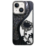 Galvanisierte TPU Lotus Hohlgravur Strass Glitzer Handyhülle, Für iPhone 15, Für iPhone 14, Für iPhone 14 Pro, Für iPhone 14 Pro Max, Für iPhone 13 Pro Max, Für iPhone 13 Pro, Für iPhone 13, Für iPhone 12