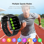 GE52 Smartwatch mit 1,88-Zoll-Full-HD-Touchscreen, Bluetooth-Anruffunktion, Silikonarmband und Unterstützung für Gesundheitsüberwachung