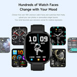 GE52 Smartwatch mit 1,88-Zoll-Full-HD-Touchscreen, Bluetooth-Anruffunktion, Silikonarmband und Unterstützung für Gesundheitsüberwachung