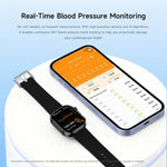 GE52 Smartwatch mit 1,88-Zoll-Full-HD-Touchscreen, Bluetooth-Anruffunktion, Silikonarmband und Unterstützung für Gesundheitsüberwachung