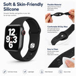5er-Pack xDfind Silikon-Sportarmbänder in Unifarben, passend für Apple Watch 42 / 44 / 45 / 46 / 49 mm, Apple Watch 38 / 40 / 41 / S11 42 mm