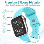 5er-Pack xDfind Silikon-Uhrenarmband mit Schmetterlingsverschluss, passend für Apple Watch 42 / 44 / 45 / 46 / 49 mm, Apple Watch 38 / 40 / 41 / S11 42 mm