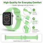 5er-Pack xDfind Silikon-Uhrenarmband mit Schmetterlingsverschluss, passend für Apple Watch 42 / 44 / 45 / 46 / 49 mm, Apple Watch 38 / 40 / 41 / S11 42 mm