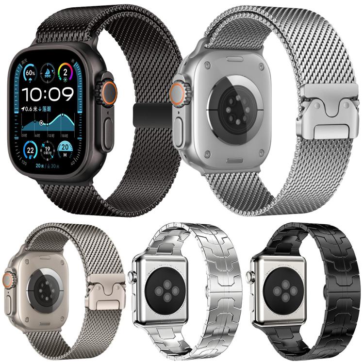 5er-Pack xDfind Armbänder mit Milanaise- und Schmetterlingsverschluss (gemischt), passend für Apple Watch 42/44/45/46/49 mm und Apple Watch 38/40/41/S11 42 mm
