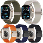 5er-Pack xDfind Stretch-Nylon-Uhrenarmband mit Fallschirmschnalle, passend für Apple Watch 42 / 44 / 45 / 46 / 49 mm, Apple Watch 38 / 40 / 41 / S11 42 mm