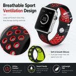 5er-Pack xDfind Silikon-Sportarmbänder in zwei Farben, passend für Apple Watch 42 / 44 / 45 / 46 / 49 mm, Apple Watch 38 / 40 / 41 / S11 42 mm