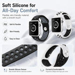5er-Pack xDfind Silikon-Sportarmbänder in zwei Farben, passend für Apple Watch 42 / 44 / 45 / 46 / 49 mm, Apple Watch 38 / 40 / 41 / S11 42 mm