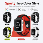 5er-Pack xDfind Silikon-Sportarmbänder in zwei Farben, passend für Apple Watch 42 / 44 / 45 / 46 / 49 mm, Apple Watch 38 / 40 / 41 / S11 42 mm