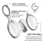 XDcase 2 Pack Full-cover Waterproof TPU Protective Case with Keychain, For AirTag 2nd Gen / 1st Gen