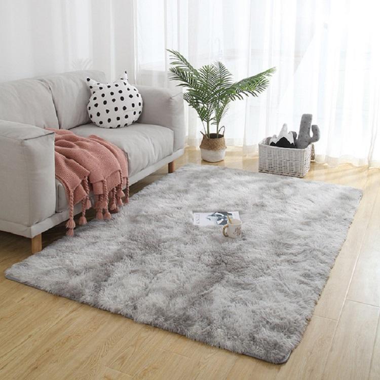 Einfaches Schlafsofa-Nacht-Gradient-Teppich Wohnzimmer Schlafzimmer-Matte, Regenbogen 100x200cm, Pink Lila 100x200cm, Hellgrau 100x200cm