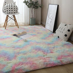 Einfaches Schlafsofa-Nacht-Gradient-Teppich Wohnzimmer Schlafzimmer-Matte, Regenbogen 100x200cm, Pink Lila 100x200cm, Hellgrau 100x200cm
