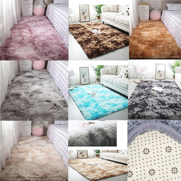 Einfaches Schlafsofa-Nacht-Gradient-Teppich Wohnzimmer Schlafzimmer-Matte, Regenbogen 100x200cm, Pink Lila 100x200cm, Hellgrau 100x200cm