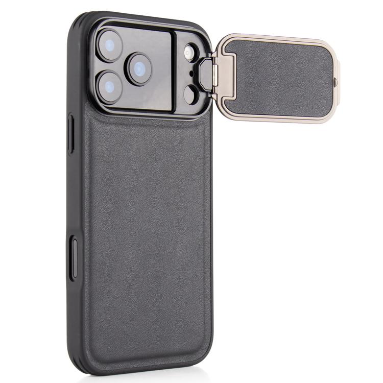 Lammledermuster quadratischer Objektivhalter Handyhülle, Für iPhone 17 Pro Max