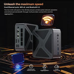 GXMO GH8 Windows 11 Pro Mini-PC, AMD Ryzen 9 8945HS Octa-Core-Prozessor, ohne Arbeitsspeicher, 16 GB + 512 GB