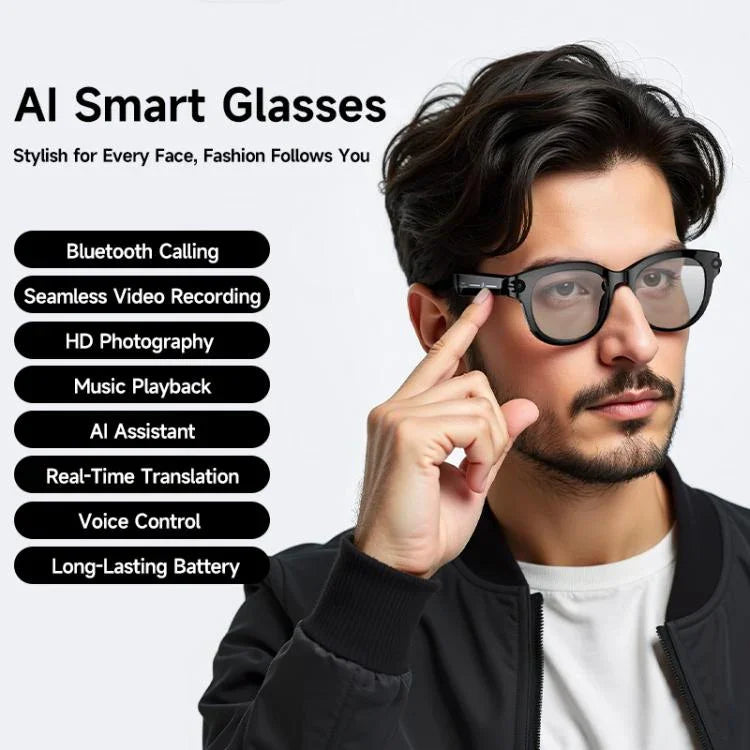 M89 2MP KI-Smartbrille mit Unterstützung für Bluetooth-Anrufe und intelligentem KI-Sprachassistenten