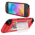 Rutschfeste strukturierte TPU-Hybrid-PC-Schutzhülle für Gaming-Konsolen mit Kartenfach, für Nintendo Switch 2