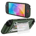 Rutschfeste strukturierte TPU-Hybrid-PC-Schutzhülle für Gaming-Konsolen mit Kartenfach, für Nintendo Switch 2
