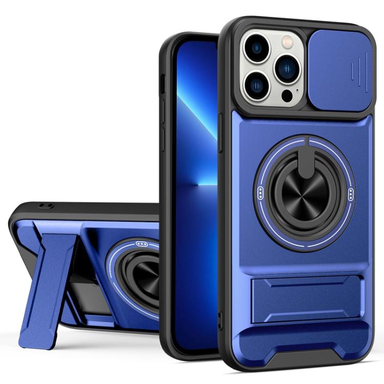 Objektiv-Schiebefenster Multifunktionale magnetische stoßfeste Handyhülle, Für iPhone 13 Pro Max, Für iPhone 13 Pro, Für iPhone 12 Pro Max, Für iPhone 11 Pro Max, Für iPhone 11