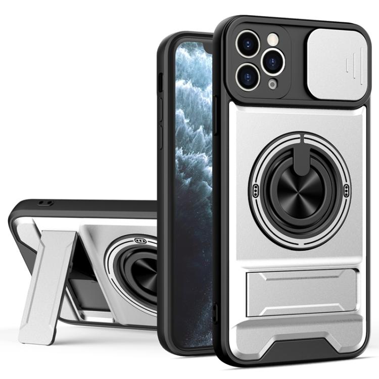 Lens Sliding Window Multifunctional Magnetic Shockproof Phone Case, For iPhone 13 Pro Max, For iPhone 13 Pro, For iPhone 12 Pro Max, For iPhone 11 Pro Max, For iPhone 11