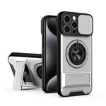 Lens Sliding Window Multifunctional Magnetic Shockproof Phone Case, For iPhone 16 Plus, For iPhone 16, For iPhone 15 Pro Max, For iPhone 15 Pro, For iPhone 15, For iPhone 14 Plus, For iPhone 14, For iPhone 14 Pro, For iPhone 14 Pro Max