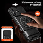 Lens Sliding Window Multifunctional Magnetic Shockproof Phone Case, For iPhone 16 Plus, For iPhone 16, For iPhone 15 Pro Max, For iPhone 15 Pro, For iPhone 15, For iPhone 14 Plus, For iPhone 14, For iPhone 14 Pro, For iPhone 14 Pro Max