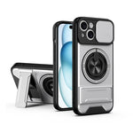 Lens Sliding Window Multifunctional Magnetic Shockproof Phone Case, For iPhone 16 Plus, For iPhone 16, For iPhone 15 Pro Max, For iPhone 15 Pro, For iPhone 15, For iPhone 14 Plus, For iPhone 14, For iPhone 14 Pro, For iPhone 14 Pro Max