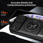 Lens Sliding Window Multifunctional Magnetic Shockproof Phone Case, For iPhone XS Max, For iPhone 7 Plus, For iPhone 7