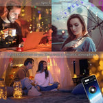 RGB USB LED Kupferdraht Lichterkette Weihnachtsdekoration Lichterkette Bluetooth Mobile APP Steuerung, 2m 20 LED, 5m 50 LED, 10m 100 LED, 12m 120 LED, 15m 150 LED, 20m 200 LED