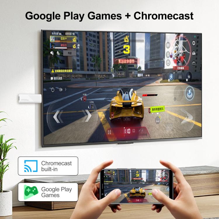 H96 Max H313 Android 14 Mini HD TV-Stick mit Fernbedienung, ARM Cortex-A53 Quad-Core, 2GB+16GB, 2GB+8GB