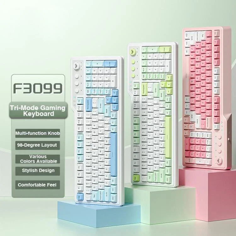 AULA F3099 99 Tasten RGB Beleuchtung Tri-Mode Gaming-Tastatur