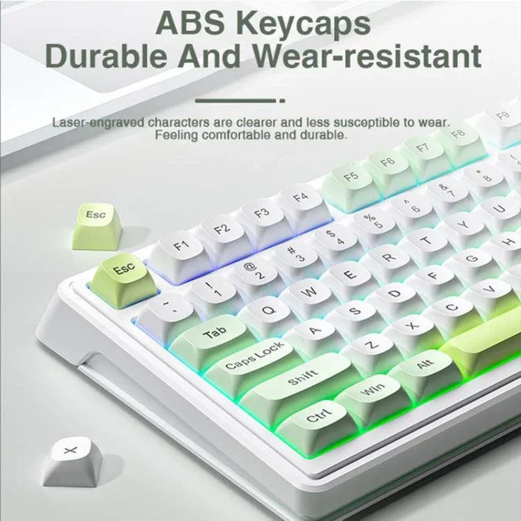 AULA F3099 99 Tasten RGB Beleuchtung Tri-Mode Gaming-Tastatur