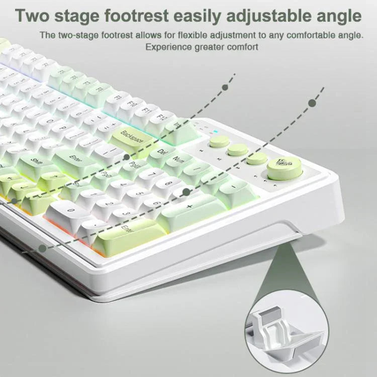 AULA F3099 99 Tasten RGB Beleuchtung Tri-Mode Gaming-Tastatur