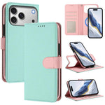 Abnehmbare Handyhülle aus veganem Litschi-Leder mit magnetischem Seiten-Patch, für iPhone 17 Pro Max, für iPhone 17 Pro, für iPhone 17, für iPhone Air, für iPhone 16 Pro Max, für iPhone 16 Pro, für iPhone 16 Plus, für iPhone 16