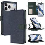 Abnehmbare Handyhülle aus veganem Litschi-Leder mit magnetischem Seiten-Patch, für iPhone 17 Pro Max, für iPhone 17 Pro, für iPhone 17, für iPhone Air, für iPhone 16 Pro Max, für iPhone 16 Pro, für iPhone 16 Plus, für iPhone 16
