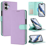 Abnehmbare Handyhülle aus veganem Litschi-Leder mit magnetischem Seiten-Patch, für iPhone 17 Pro Max, für iPhone 17 Pro, für iPhone 17, für iPhone Air, für iPhone 16 Pro Max, für iPhone 16 Pro, für iPhone 16 Plus, für iPhone 16