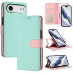 Abnehmbare Handyhülle aus veganem Litschi-Leder mit magnetischem Seiten-Patch, für iPhone 17 Pro Max, für iPhone 17 Pro, für iPhone 17, für iPhone Air, für iPhone 16 Pro Max, für iPhone 16 Pro, für iPhone 16 Plus, für iPhone 16