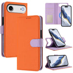 Abnehmbare Handyhülle aus veganem Litschi-Leder mit magnetischem Seiten-Patch, für iPhone 17 Pro Max, für iPhone 17 Pro, für iPhone 17, für iPhone Air, für iPhone 16 Pro Max, für iPhone 16 Pro, für iPhone 16 Plus, für iPhone 16