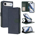 Abnehmbare Handyhülle aus veganem Litschi-Leder mit magnetischem Seiten-Patch, für iPhone 17 Pro Max, für iPhone 17 Pro, für iPhone 17, für iPhone Air, für iPhone 16 Pro Max, für iPhone 16 Pro, für iPhone 16 Plus, für iPhone 16