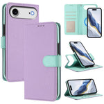 Abnehmbare Handyhülle aus veganem Litschi-Leder mit magnetischem Seiten-Patch, für iPhone 17 Pro Max, für iPhone 17 Pro, für iPhone 17, für iPhone Air, für iPhone 16 Pro Max, für iPhone 16 Pro, für iPhone 16 Plus, für iPhone 16