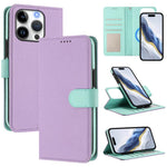 Abnehmbare Handyhülle aus veganem Litschi-Leder mit magnetischem Seiten-Patch, für iPhone 17 Pro Max, für iPhone 17 Pro, für iPhone 17, für iPhone Air, für iPhone 16 Pro Max, für iPhone 16 Pro, für iPhone 16 Plus, für iPhone 16