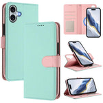 Abnehmbare Handyhülle aus veganem Litschi-Leder mit magnetischem Seiten-Patch, für iPhone 17 Pro Max, für iPhone 17 Pro, für iPhone 17, für iPhone Air, für iPhone 16 Pro Max, für iPhone 16 Pro, für iPhone 16 Plus, für iPhone 16