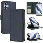 Abnehmbare Handyhülle aus veganem Litschi-Leder mit magnetischem Seiten-Patch, für iPhone 17 Pro Max, für iPhone 17 Pro, für iPhone 17, für iPhone Air, für iPhone 16 Pro Max, für iPhone 16 Pro, für iPhone 16 Plus, für iPhone 16
