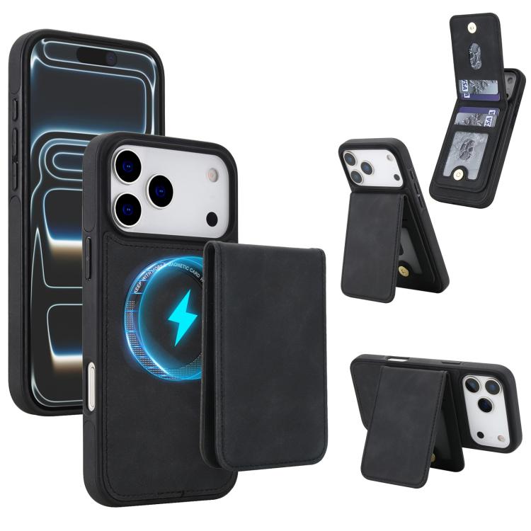 YM030 Retro Kunstleder Magnetische abnehmbare Brieftaschen-Handyhülle, für iPhone 17 Pro Max, für iPhone 17 Pro
