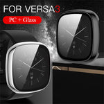 xDfind Tempered Film Integrated PC Watch Protective Cover, For Fitbit Versa 4, For Fitbit Versa 3