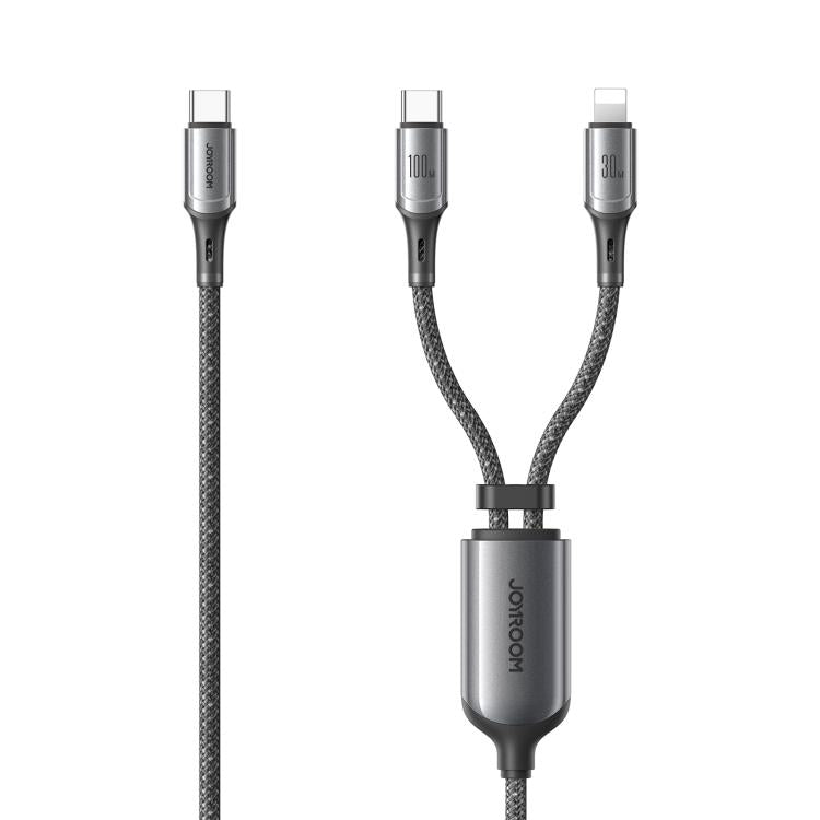 JOYROOM S-A57 RapidX Serie 100W 2-in-1 USB-C / Typ-C auf USB-C / Typ-C, 8-Pin-Schnelllade-Datenkabel, 1,5m